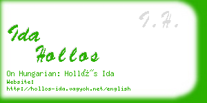 ida hollos business card